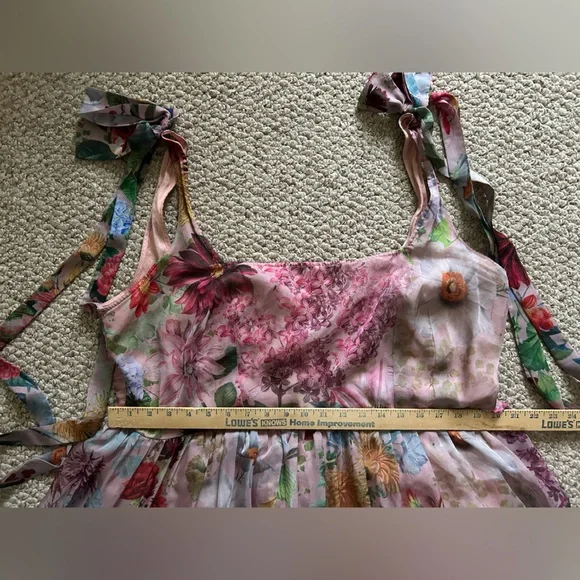 Anthropologie Geisha Designs Isabella Floral Midi Puffy Dress size XXL - Picture 9 of 11